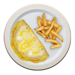 Chicken Omelette & Chips 